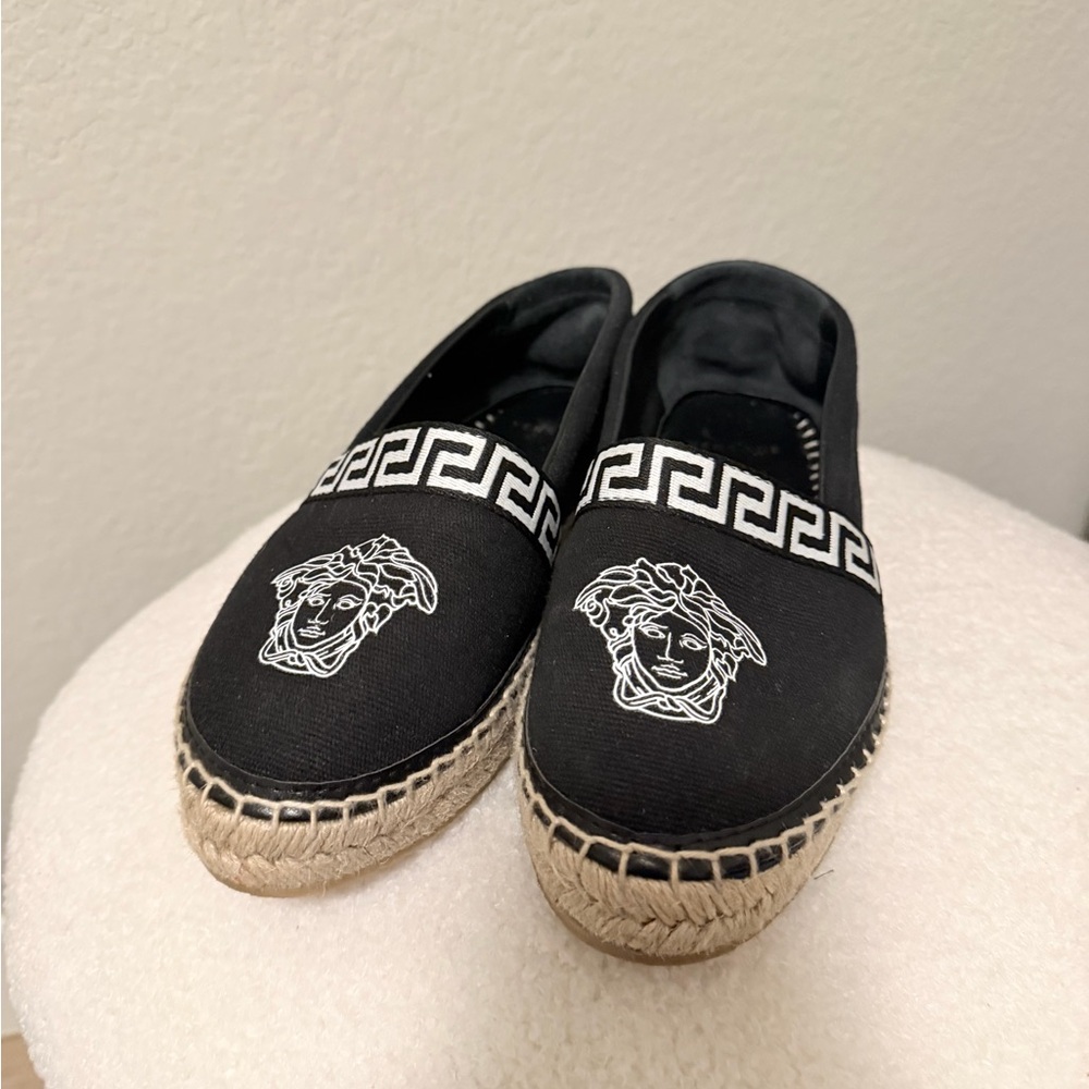 Versace Women’s Black Medusa Espadrille Flats - Picture 5 of 5